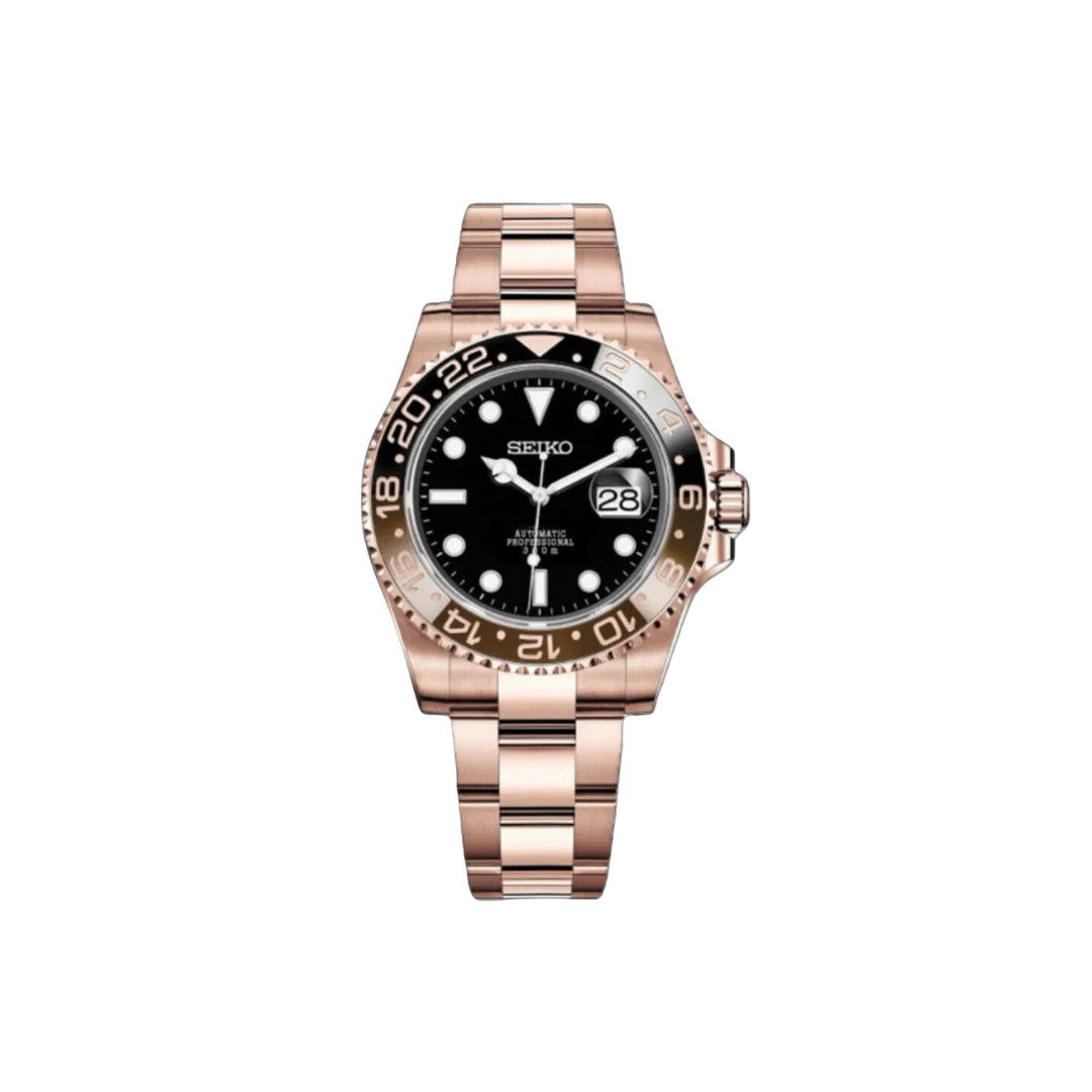 SEIKO MOD GMT FULL ROSEGOLD MEN'S WATCH – HIKARI