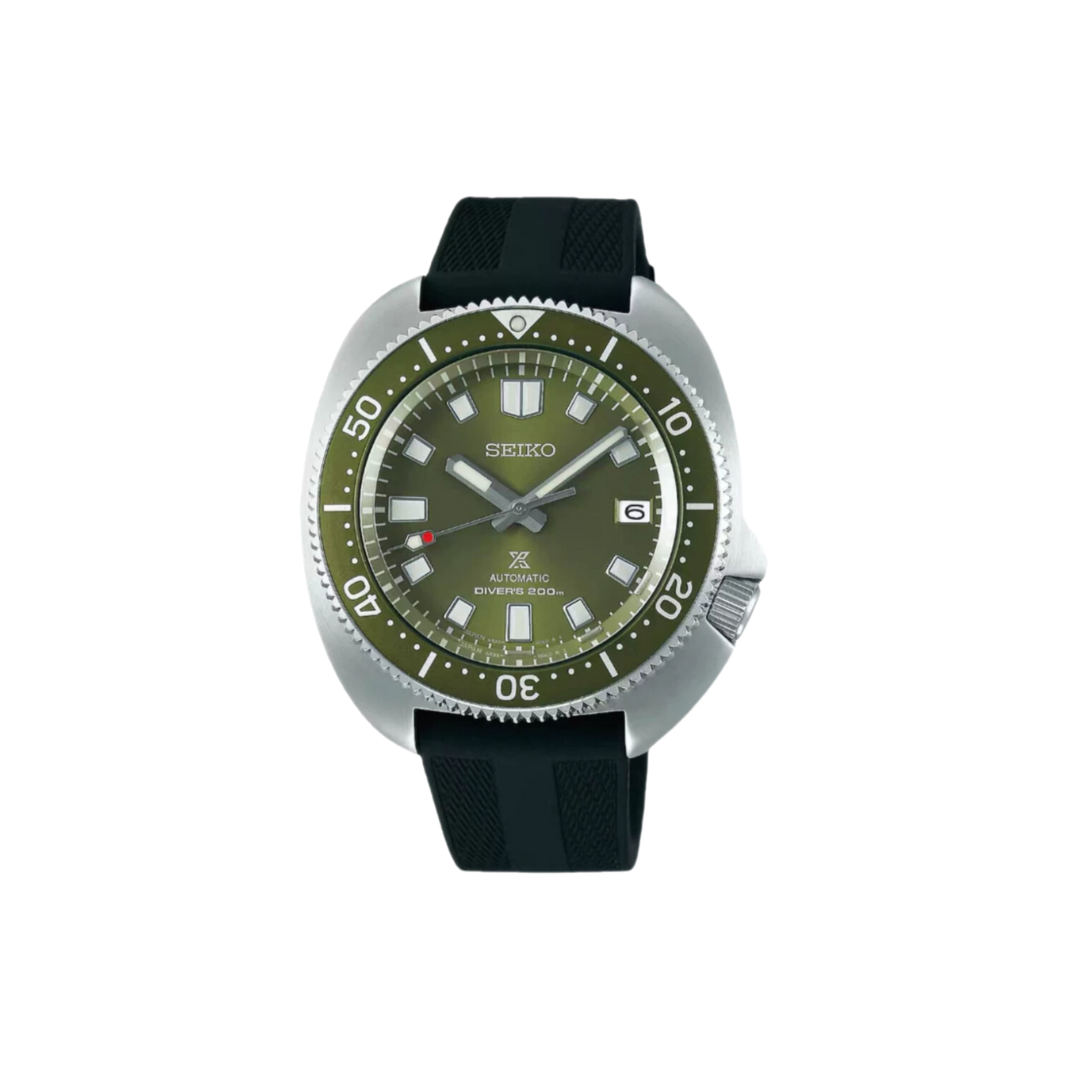 Seiko Prospex Diver Watch green MEN'S WATCH with green Dial and rubber strap