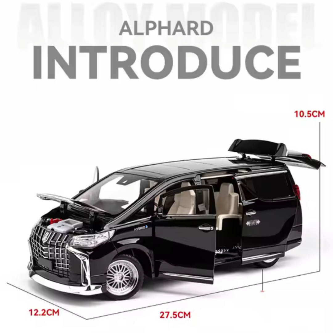 ALPHARD BLACK SUNROOF DIECAST MODEL