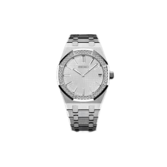 SEIKO WHITE DIAMOND ROYAL OAK WOMEN MOD