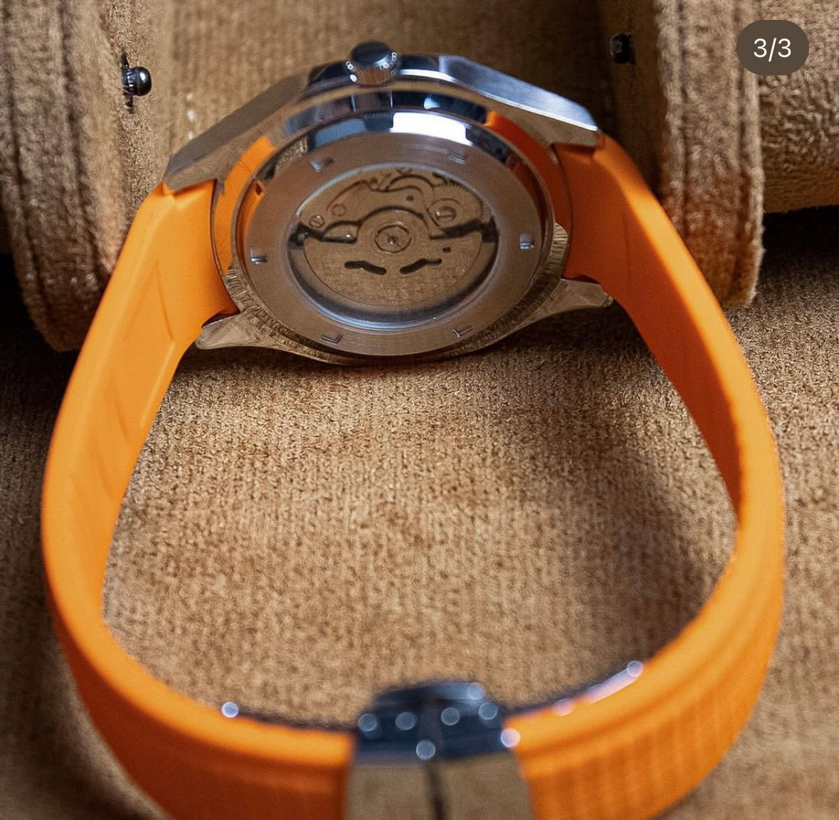 SEIKO MOD AQUANAUT ORANGE BLACK MEN'S WATCH